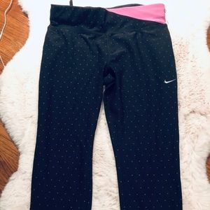 Nike cropped polka dot leggings